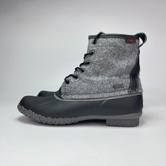 GH Bass & Co Harlequin Black & Gray Waterproof Winter Duck Boots Men's Size 10M - Picture 2 of 9